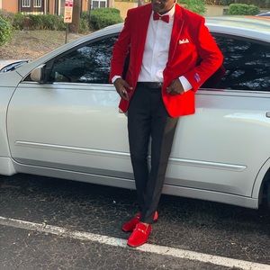 A nice Red Vince jacket  for prom .
